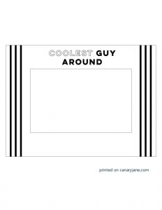 fathers day printable frames