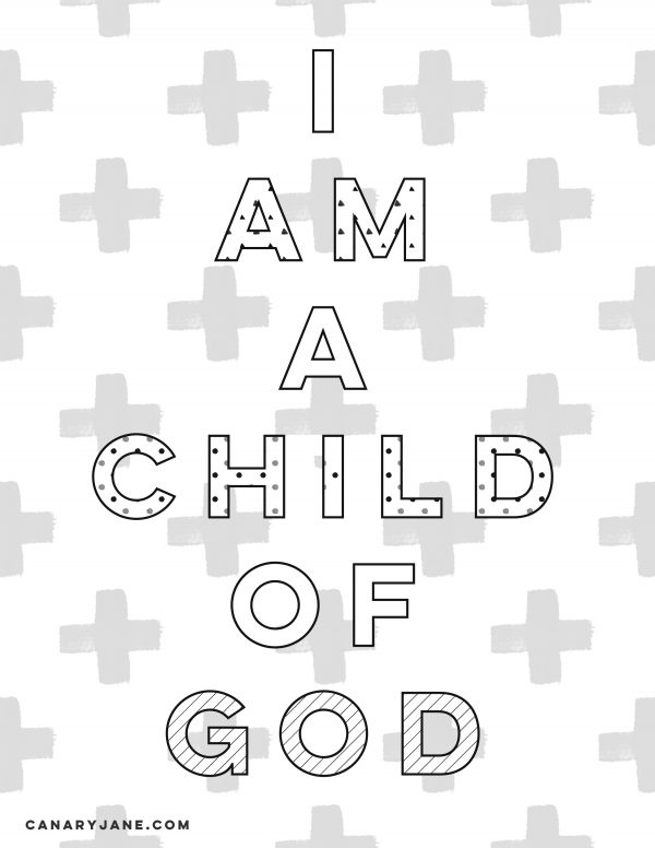 Handouts I am a Child of God Primary Theme 2018 Canary Jane