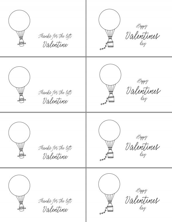 Hot Air Balloon Valentine Free Printable – Canary Jane