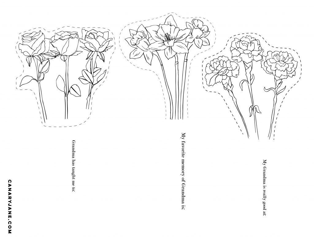 Free Printable Flower Bouquet for Mothers Day - Canary Jane