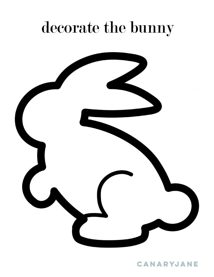 Decorate a Bunny Free Printable Activity - Canary Jane